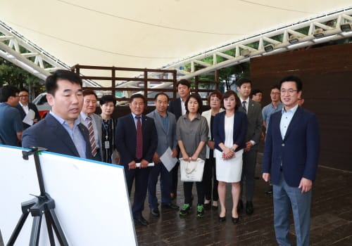 허태정 대전시장, 일자리사업 및 주민요청 민원현장 방문