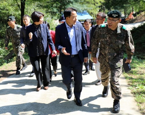 세종시의회 교육안전위, 세종시 예비군훈련장 및 세종시경비단 방문