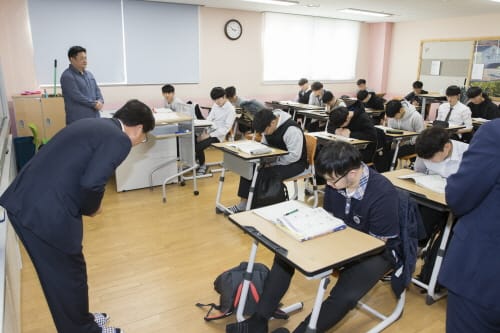 최교진 교육감, 고 3 수험생 격려 방문