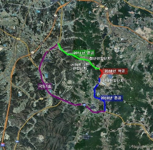 세종시 북부권 산업단지 진입도로 완성 눈앞