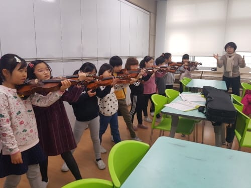 장기초 전교생 새싹 밴드 프로그램 참가