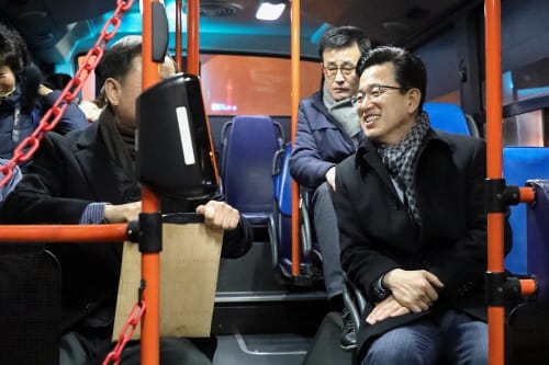 허 시장, 새벽 첫 시내버스타고 민생현장 탐방