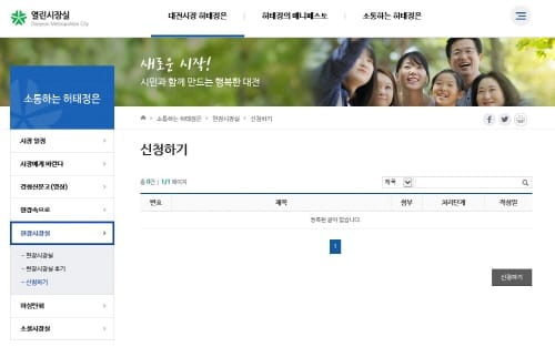 대전시, 현장시장실 온라인 방문신청 개시
