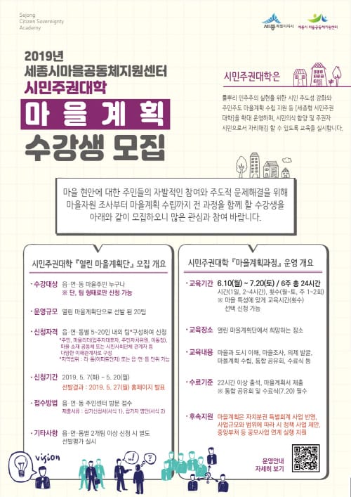 주민이 마을문제 해결 ‘열린 마을계획단’ 모집