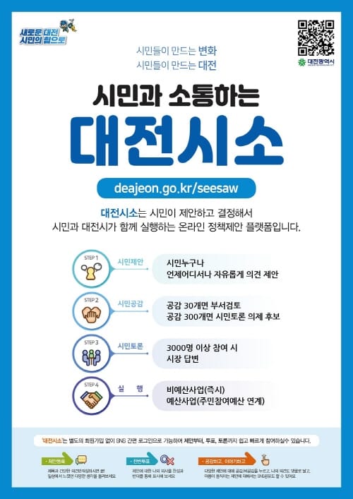 시민과 소통하는 정책제안 플랫폼 ‘대전시소’ 시범운영