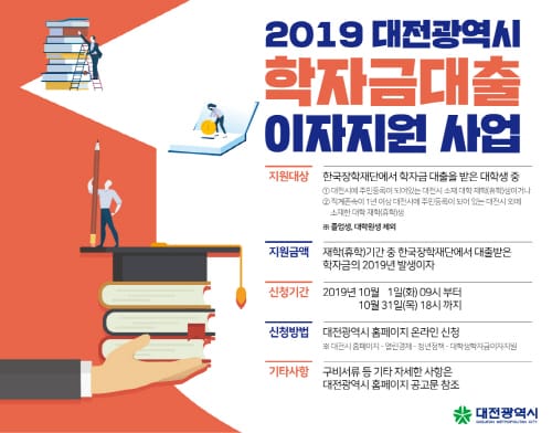 대전시, 대학생 학자금대출 올해 이자 ‘전액 지원’