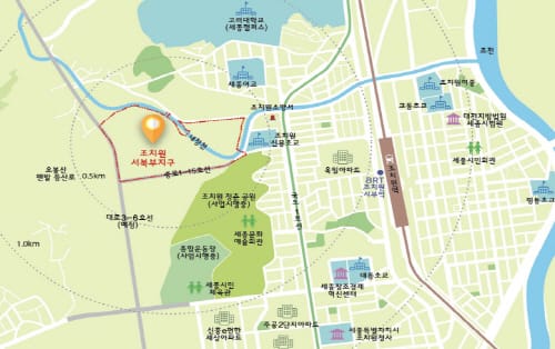 조치원 서북부지구 상업용지 6필지 최초 공급