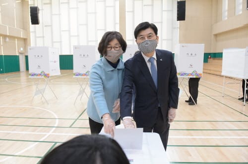이춘희 세종시장, 21대 국회의원선거 사전투표
