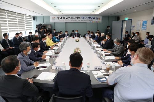 양승조 지사, ‘포스트코로나’ 대비 외투기업과 소통