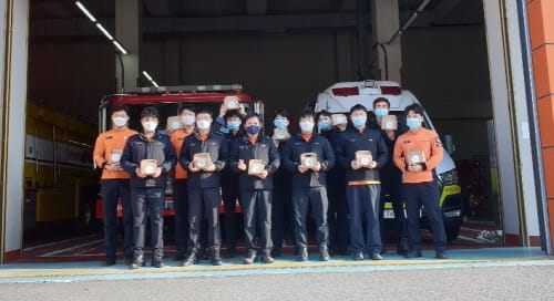 “소방관님, 힘내세요!” 의랑초가 전한 감동선물