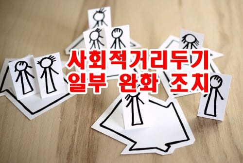 “사회적거리두기 일부 완화 조치”