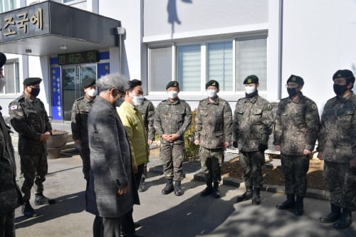 박정현 부여군수, 설 명절 맞아 군경 위문