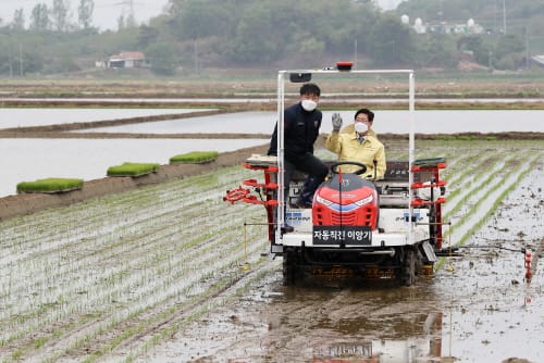 충남도 농업기술원, 조생종 벼 이앙 및 신기술 현장 시연회 개최