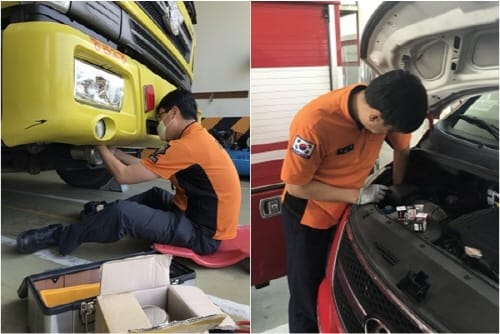 소방차 고치는 충남소방 ‘맥가이버’