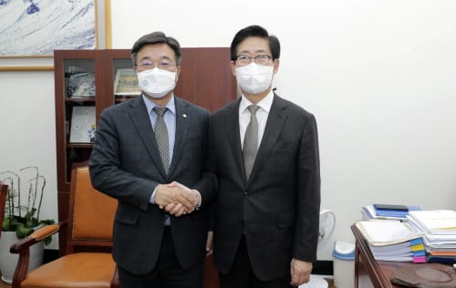양승조 지사 국회 방문 ‘국비 8조 원 시대 개막 총력’