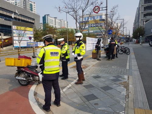 난폭운전, 법규위반 이륜차 합동단속 실시
