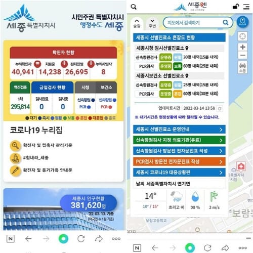 선별진료소 혼잡도, 누리집에서도 한 눈에