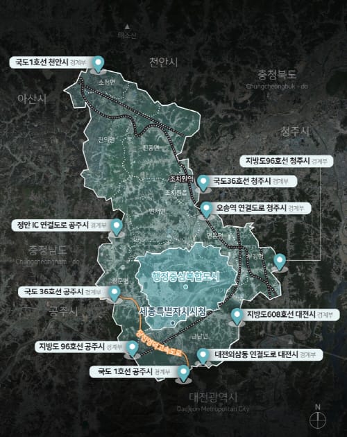 세종시 진입관문, 새 옷 갈아입힌다