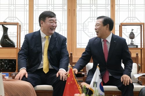 최민호 세종시장, 싱하이밍 주한중국대사 접견
