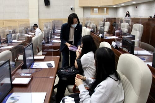 세종시 가온누리학교 학생들 세종시의회 견학