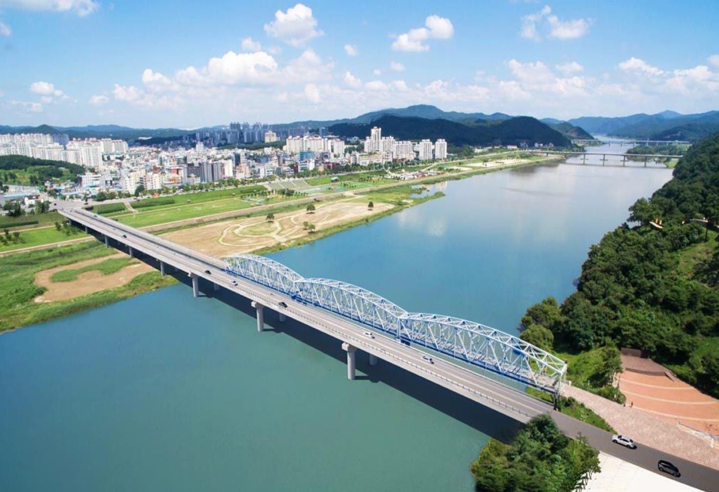 공주 제2금강교 건설 순항 중