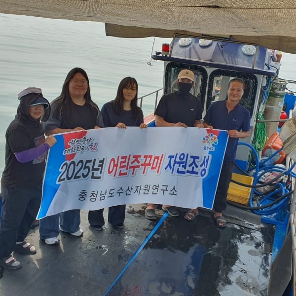 고소득 수산자원 주꾸미 44만 마리 방류