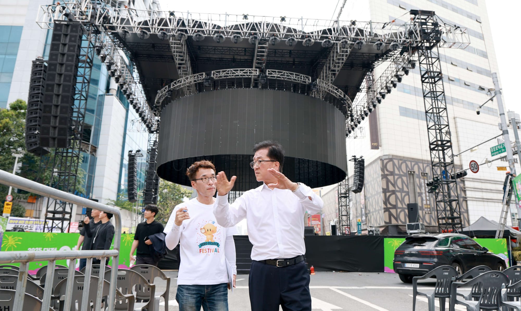 대전시의회 조원휘 의장, 대전 0시 축제 현장 안전점검 나서