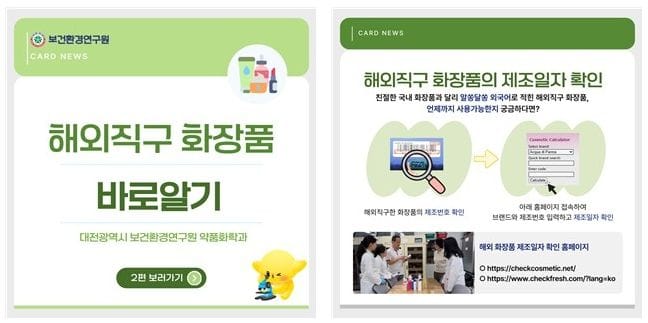 해외직구 화장품 32건 검사... 대전보건연, “국내 안전기준에 적합!”