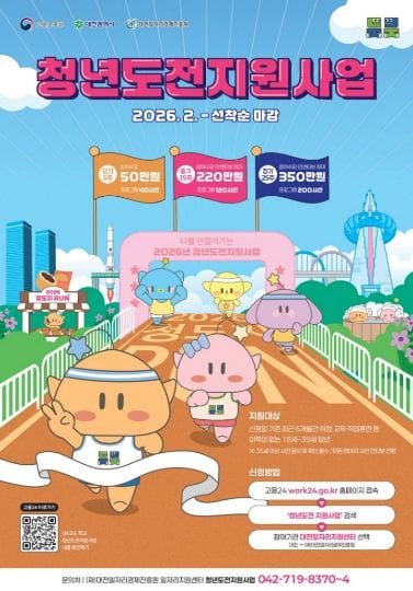 대전시 청년도전지원사업... 맞춤형 과정 제공, 인센티브 지급