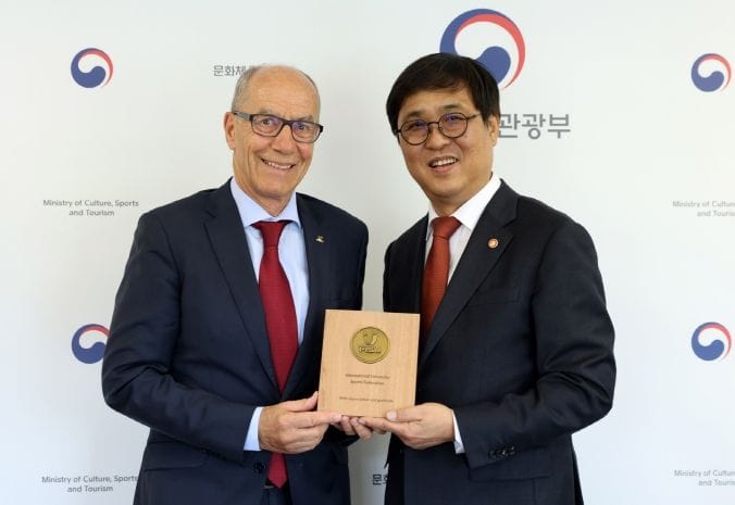 FISU 회장단, 문체부 장관 예방... 2027 충청 U대회 성공개최 방안 논의
