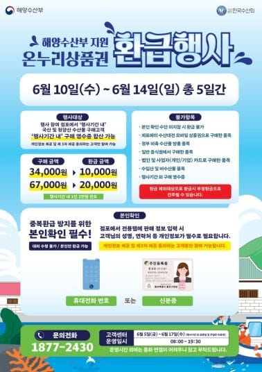 충남도 고물가 속 수산물 장바구니 부담 낮춘다