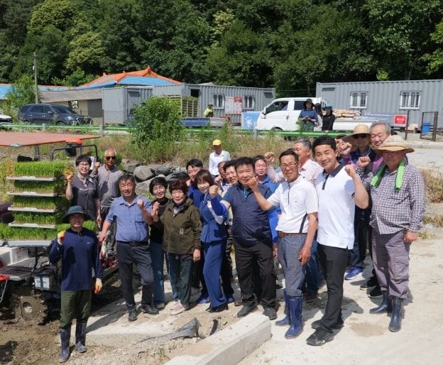 정성으로 심은 희망, 부여읍 ‘행복나눔 모내기’ 구슬땀