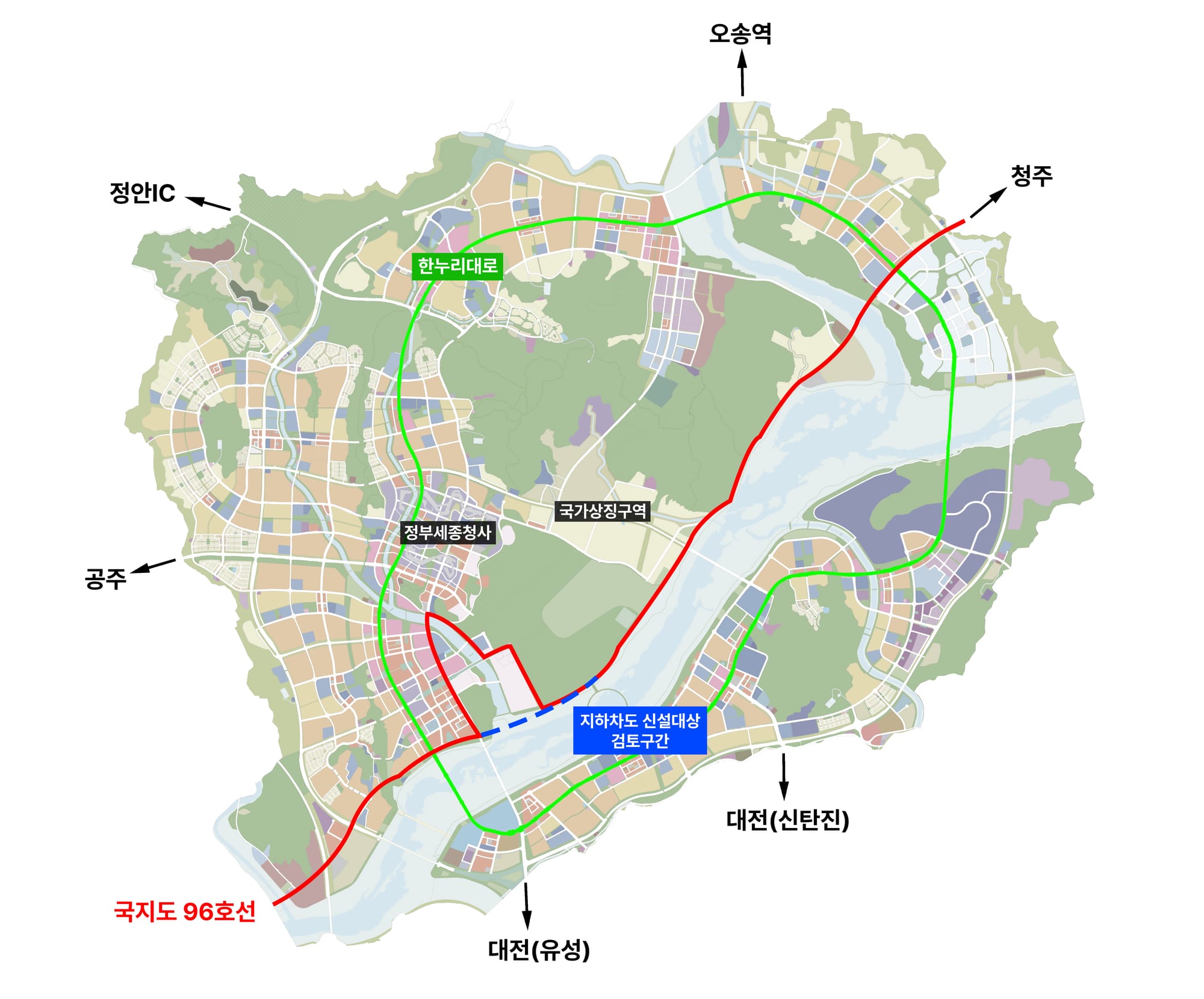 행복청, 국지도 96호선 지하차도 신설  사전타당성조사 착수