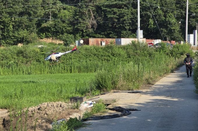 충남도 벼 병해충 선제 대응 항공방제 돌입