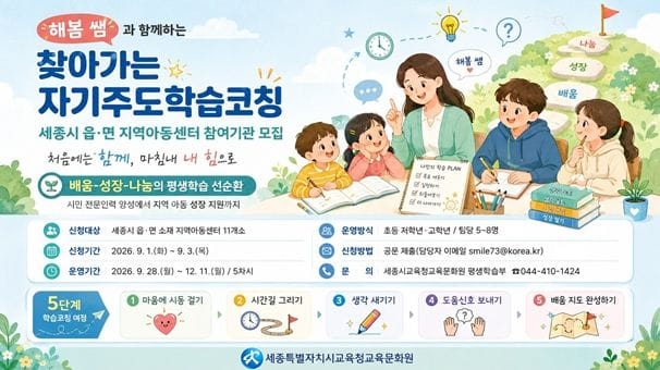 세종시교육청 교육문화원 ‘해봄 쌤과 함께, 스스로 배우는 힘을 찾아간다’