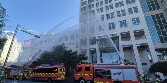 대전시청사 소방 합동훈련… 화재대응 역량 강화