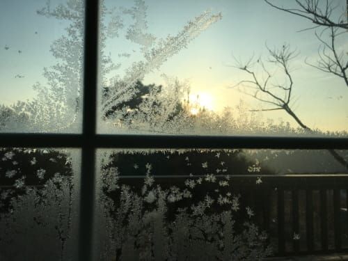 창가의 성애를 녹이는 따뜻한 햇살 post image