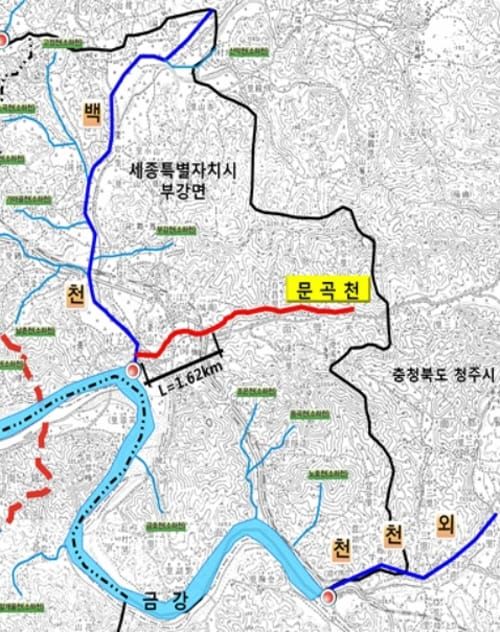 세종시, 문곡천 생태하천 복원사업 post image