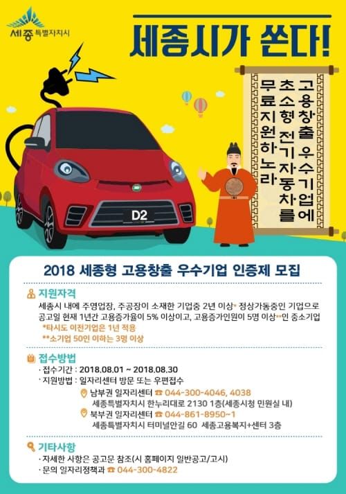 고용창출 우수기업 10곳 친환경 전기차 지원 post image