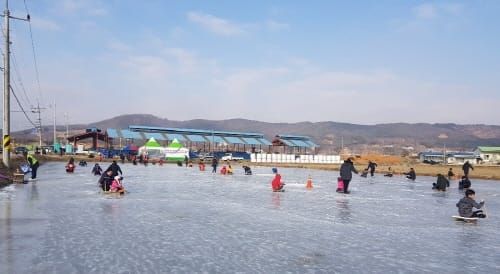 장군면 평기리 친환경 무료 얼음 썰매장 인기 post image