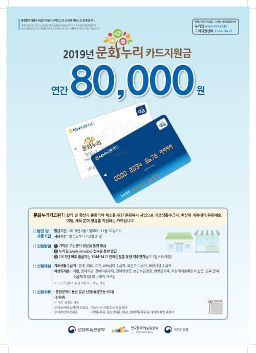 세종시와 세종시문화재단, 문화누리카드 발급 개시 post image
