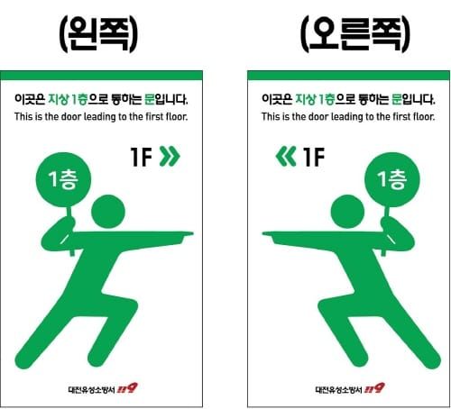 대전소방본부, 피난안내 픽토그램 설치 시행 post image