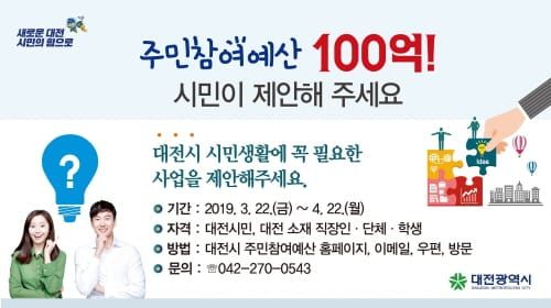 올해 주민참여예산 시민 공모사업비 100억 규모로 확대 post image