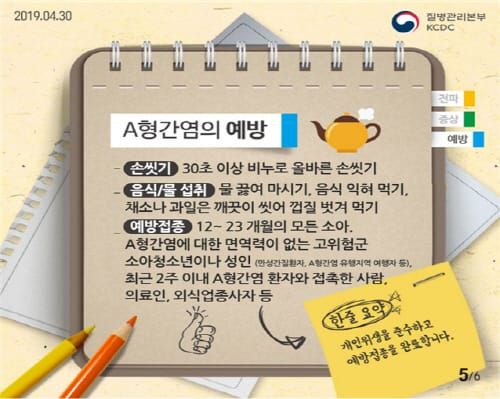 A형간염 환자 격리·접촉자는 2주 이내 예방접종 post image
