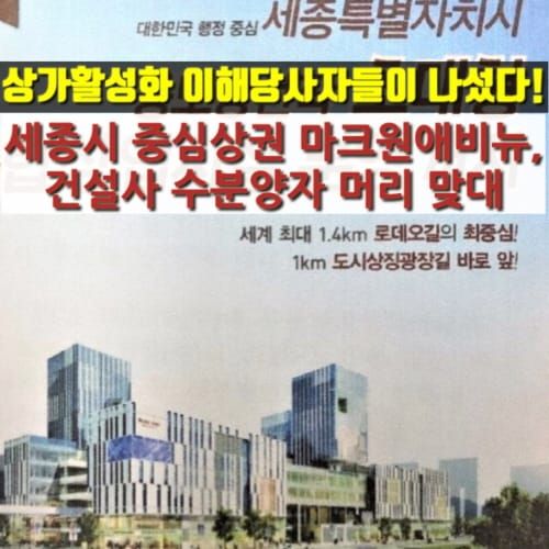 세종시 상가활성화, 이해당사자들이 나선다. post image