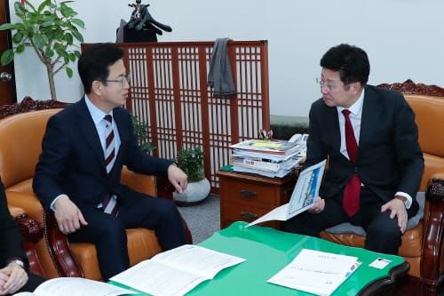 허태정 시장, 이종구 산자위원장 방문 균특법 통과 협조요청 post image