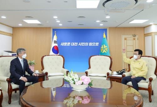 대전 이전 확정 기상청장, 허태정 대전시장 방문 post image