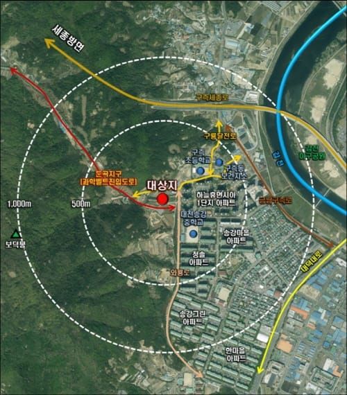 유성구 봉산동 개발제한구역 일부 해제 post image