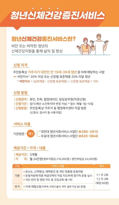 대전시, 청년대상 사회서비스 이용자 모집 post image