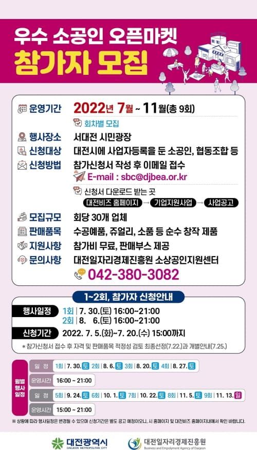 대전시, 오픈마켓 본격 운영... 우수 소공인 판로 지원 post image
